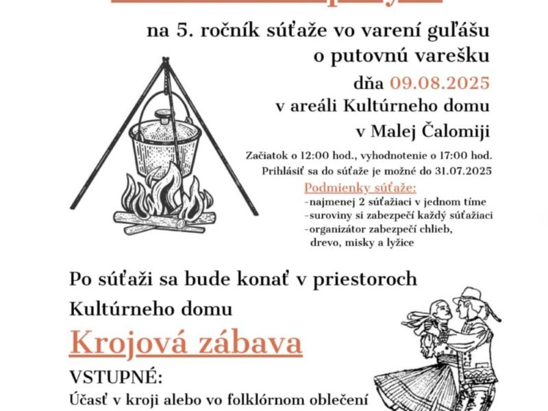 Úradná tabuľa / Súťaž vo varení guľáša